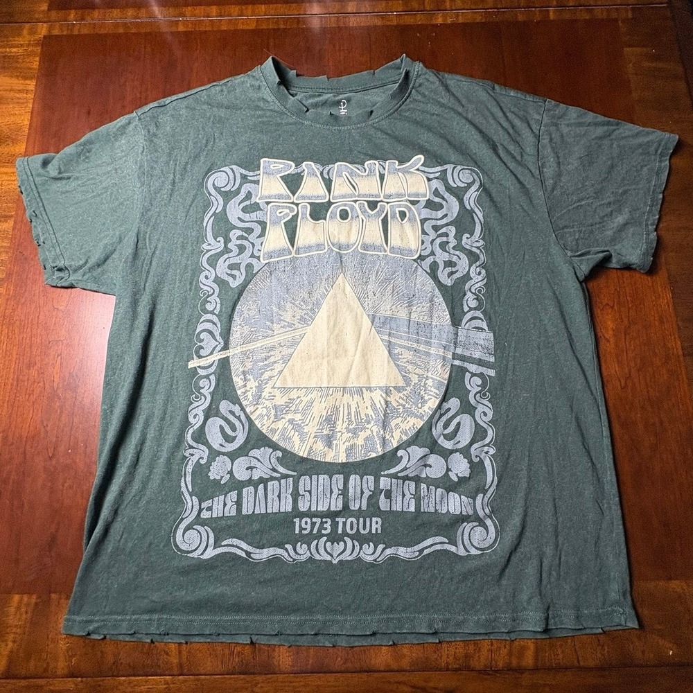 Pink Floyd Dark Side of the Moon 1973 Tour Double Sided Tee XXL